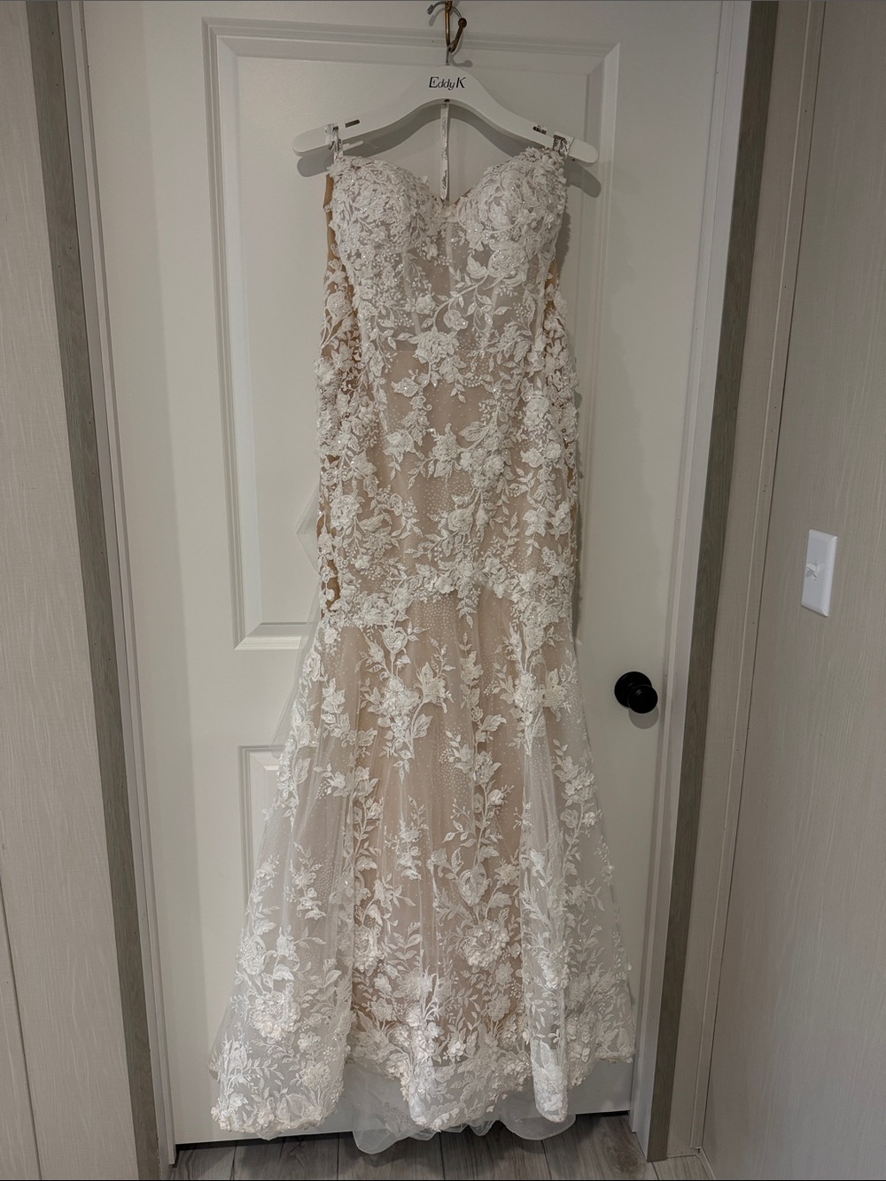Calla Blanche Glenda Mermaid Wedding Gown in Ivory light Nude